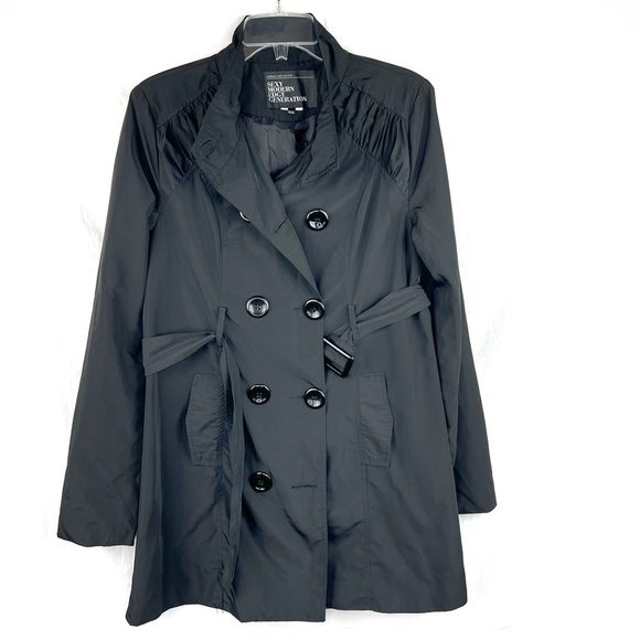 EUC-SEXY Modern Edgy Generation Urban Behavior DoubleBreasted belted Trench Coat - Picture 10 of 14